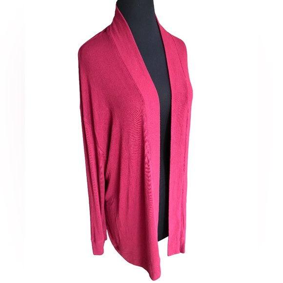 Summersalt The Softest Ribbed Cardigan in pinot red modal blend size 1XL - Picture 2 of 6